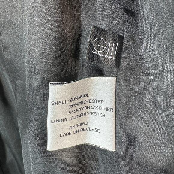 Kenneth Cole New York Waist Tie Coat WMNS 4 Black Wool Blend Zip Up Lined Jacket - Picture 9 of 10